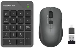 Комплект (кейпад, миша) A4Tech Fstyler FG1600C Air2 Сірий