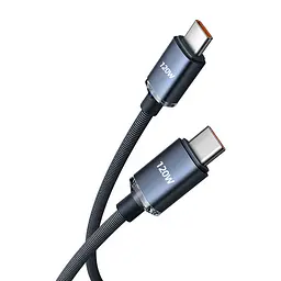 Кабель швидкого заряджання та передачі даних Digital PD Type-C до Type-C 120W 6A 2 м Сірий (Type-C2m120WS) - мініатюра 2