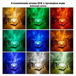 Проектор нічний Good Idea з проекцією Coba RGB з ефектом водяної хвилі з пультом  - мініатюра 3