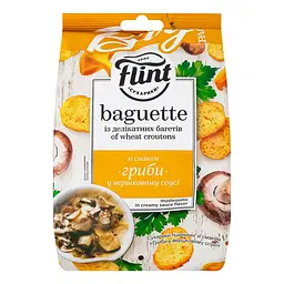 Сухарики пшеничні Flint Baguette Гриби у вершковому соусі 140 г