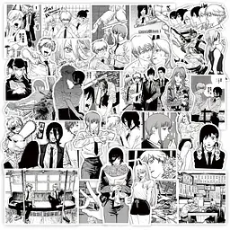 Стікерпак Людина-бензопила Набір наклейок GeekLand Chainsaw Man 65 штук