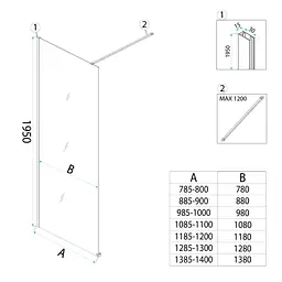 Душова стінка Rea Flexi 100x195 brown brushed copper KPL-K99372 - мініатюра 6