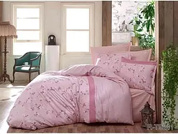 Комплект постільної білизни з компаньйоном (R-T9241) Євро TAG tekstil pbe0037084 - мініатюра 2