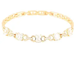 Браслет XUPING Позолота 18K "Візерунок з фіанітами» розмір з замком 17,19см х 4мм (259121) - мініатюра 2