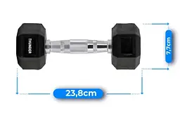 Гантель шестигранна Thunder 2,5 кг (HEXAGONAL-DUMBBELLS-2,5KG) - мініатюра 5
