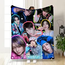 Плед плюшевий подарунковий 3D Ера Stray Kids 160х200 см