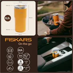 Термокружка Fiskars On-The-Go помаранчевий 500 мл (1078761) - мініатюра 7