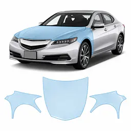 Антигравійна захисна бронеплівка за лекалами для Acura TLX I 2015-2017 - капот і передні крила