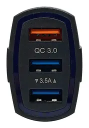 Автомобільний зарядний пристрій XON UniLink QC3.0 + 2 x 5V/3.1A Black (CU003A30QB 3432) - мініатюра 2