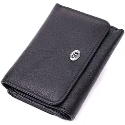 Жіночий горизонтальний гаманець з натуральної шкіри ST Leather 19477 чорний