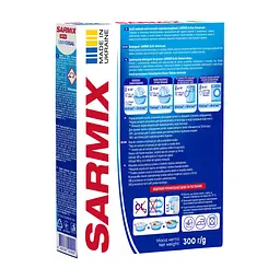 Пральний порошок Sarmix Active Universal для всіх типів прання 300 г (4820268104090) - мініатюра 4