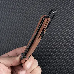 Ніж складаний туристичний SRM Asika 411L-MN (8.8 см) 14C28N / Micarta коричневий - мініатюра 8
