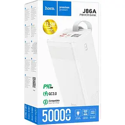 Зовнішній акумулятор Hoco J86A Powermaster 50000mAh 22.5W White [108942] - мініатюра 5