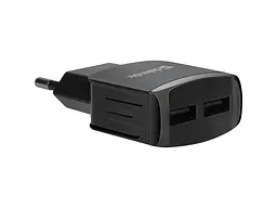 Мережевий зарядний пристрій Defender EPA-13, 2xUSB, 5 V/2.1 A Black (83840) - мініатюра 2