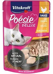 Вологий корм з куркою для котів Vitakraft Poesie Delice Chicken, 85 гр