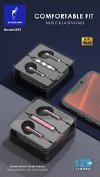 Гарнітура SkyDolphin SR01 with mic Silver (HF-000476) - мініатюра 4