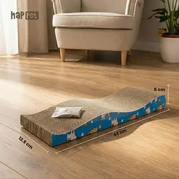 Happet Картонна кігтеточка "NALA"+Котяча м'ята, 43x12,5x5 см (DK03) - мініатюра 3