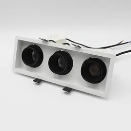 Вбудований світильник Skarlat RSL74092-3 3×10W WH+BK 3000K - мініатюра 3