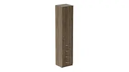 Пенал Анжело Ferrum-decor на 3 полиці з дверима та 4 ящиками 1900x400x380 ДСП Дуб Сонома Трюфель 16 мм (FRD-104934)