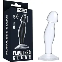 Анальна пробка LoveToy Flawless 16.5 см (прозорий)
