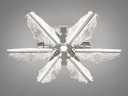 Люстра стельова Diasha 25106/6HR LED 3color хром LED 98W пульт димер - мініатюра 3