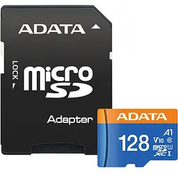 Карта пам'яті ADATA MicroSDXC Premier 128Gb Class 10 UHS-1 A2 + SD адаптер (AUSDX128GUICL10A1-RA1) [162347]