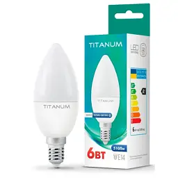 Лампочка TITANUM C37 6W E14 3000K (TLС3706143) - мініатюра 2