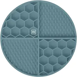 Миска-килимок для собак та котів Waudog Silicone для повільного харчування 211х211х30 мм сірий