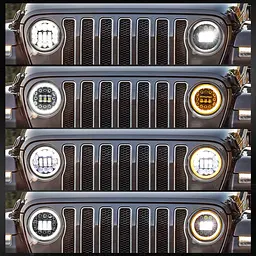 Додаткова LED фара 60 W 10-30V Bi-Led DRL фари 7 дюймів ДХО Ангельські очі 1 шт. (3583) - мініатюра 6