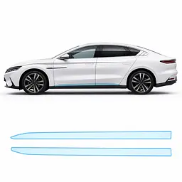 Антигравійна захисна бронеплівка за лекалами для BYD Han II 2020-2022 - нижня зона кузова пороги
