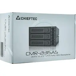 Зовнішня кишеня Chieftec CMR-2131SAS 2x5.25" - 3x3.5" HDDs Hot-Swap Metal (CMR-2131SAS) - мініатюра 4