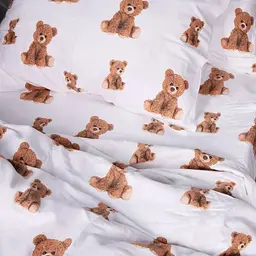 Комплект постільної білизни MirSon Фланель 017 Teddy білий 110х140 см (2200009655531) - мініатюра 5