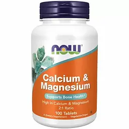 Вітаміни та мінерали NOW Calcium & Magnesium, 100 таблеток