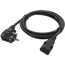 Кабель живлення від мережі PC-186, чорний, 1.8 м, Patron, CEE 7/7 - IEC C13, 3x0.75 мм² (PN-POW-18)