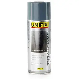 Грунт аерозольний UNIFIX 400мл сірий акриловий універсальний RAL 7015