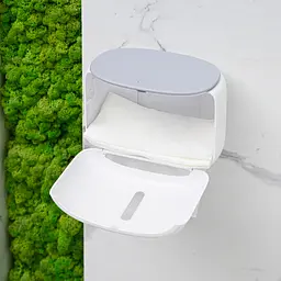 Тримач для туалетного паперу МВМ My Home 228x158x163 мм (BP-43 WHITE/GRAY) - мініатюра 11