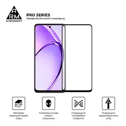 Захисне скло на OPPO A3x 4G/A3 4G/A40m 4G з олеофобним покриттям, Pro, повне проклеювання, антистатичний і пиловідштовхуючий шар, 9H, самоклеючеся, 2.5D, на весь екран, антистатичний клей, ArmorStandart (ARM80892) - мініатюра 2