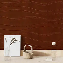 Самоклеюча декоративна стельова стінна 3D панель Sticker Wall коричневі хвилі 600 x 600 x 5мм SW-00001882 - мініатюра 6
