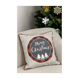 Наволочка Прованс декоративна Меry Cristmas сіра 45х45 (031692) - мініатюра 3