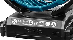 Вентилятор акумуляторний Makita DCF102Z (180 мм, 120-180 м/хв, LXT, AC, без акумуляторів та зарядного пристрою) - мініатюра 5