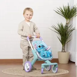 Коляска для ляльок Smoby Стіч. Прогулянка, з поворотними колесами та м'якою іграшкою (7600251225) - мініатюра 3