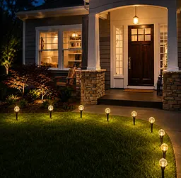 Садовий світильник garden light з сонячною панеллю / Кулясті ліхтарі для саду з бульбашками Solar / Світлодіодна LED-гірлянда для саду - мініатюра 4