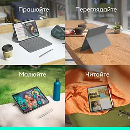 Чохол до планшета Logitech Combo Touch for iPad Air 13-inch (M2) OXFORD GREY - US (920-012618) - мініатюра 11