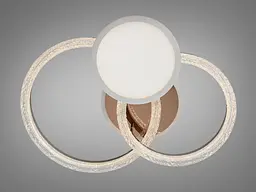 Стельова LED люстра Diasha 8819/500+400+300 золото 95W пульт 3 кільця 3 режими - мініатюра 2