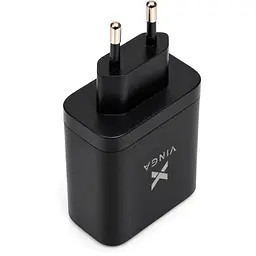 Зарядний пристрій Vinga 2xUSB-C + USB-A Display 65W (VCR65ACCDB) - мініатюра 8