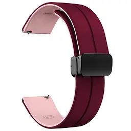 Силіконовий ремінець Classy для Smart Watch 20mm Plum / Pink - мініатюра 2
