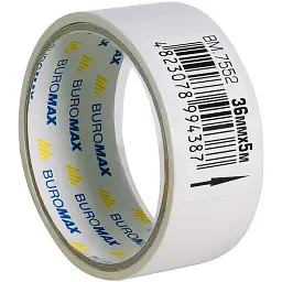 Скотч Buromax двосторонній на паперовій основі 36 мм х 5 м (BM.7552) - мініатюра 2