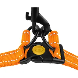 Шлея для собак Barksi Active світловідбивна (обхват грудей 40-53 см ширина 1.6 см) помаранчева - мініатюра 4