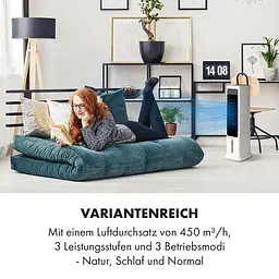 Мобільний кондиціонер вентилятор Klarstein Skytower 360° Smart Air Cooler4-в-1 (10035818) - мініатюра 7
