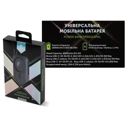 Батарея універсальна Vinga 10000 mAh 22.5W/15W/2.5W Wireless (VPBB1022WL) - мініатюра 10
